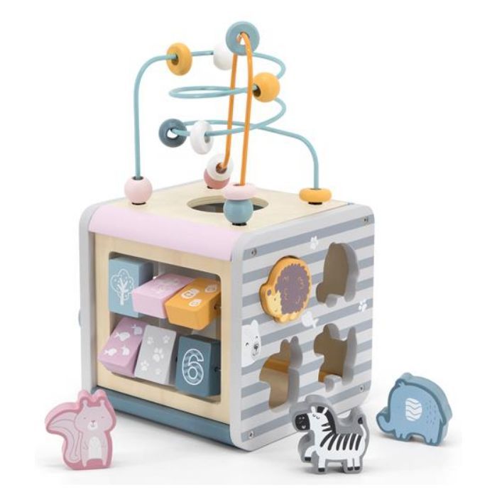 Развивающая игрушка Viga Toys Игровой центр PolarB Кубик 5-в-1 (44030)