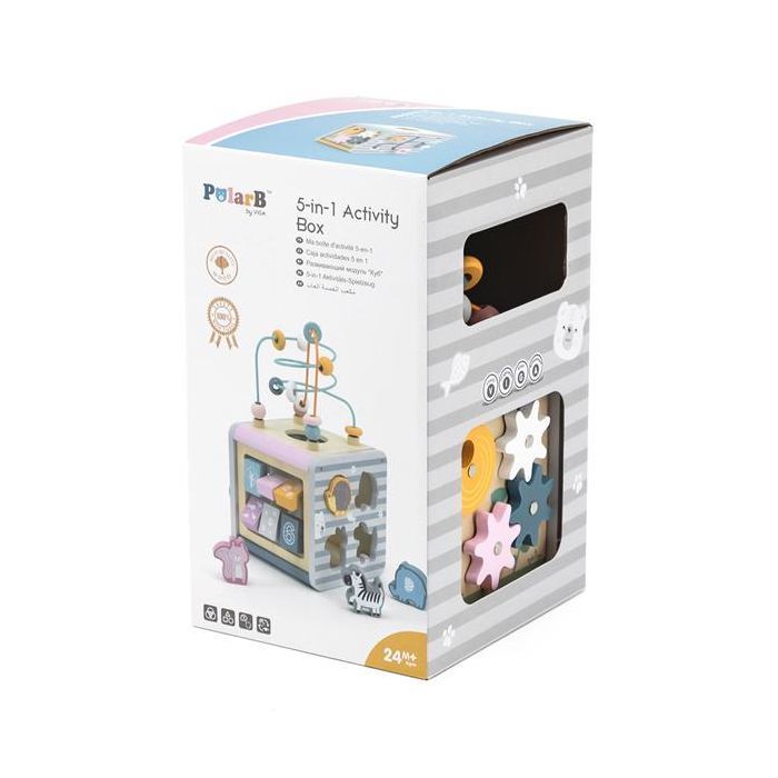 Развивающая игрушка Viga Toys Игровой центр PolarB Кубик 5-в-1 (44030) изображение 2