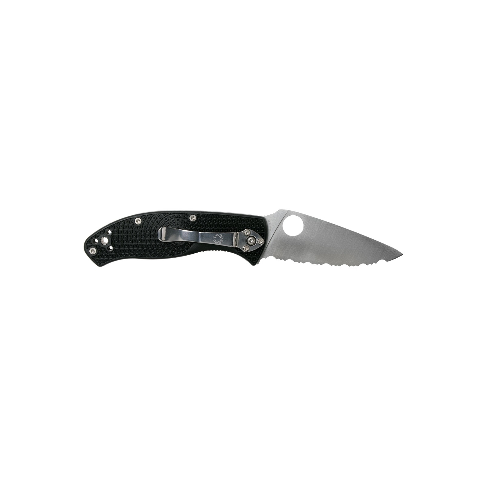 Нож Spyderco Tenacious Black Blade FRN серрейтор (C122SBBK) изображение 2