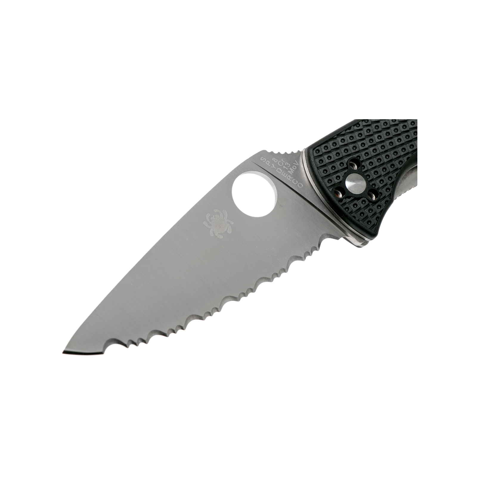 Нож Spyderco Tenacious Black Blade FRN серрейтор (C122SBBK) изображение 3