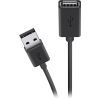 Дата кабель USB 2.0 AM/AF 4.8m black Belkin (F3U153BT4.8M)