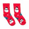 Шкарпетки дитячі BNM зі сніговиком (M1C0101-2024-7-red)