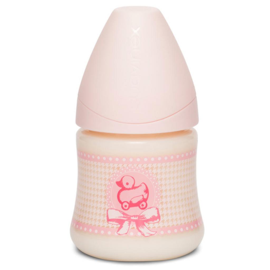 Пляшечка для годування Suavinex Історії малюків, 150 мл рожеве каченя (304376/1)