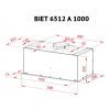Витяжка кухонна Perfelli BIET 6512 A 1000 I LED зображення 6