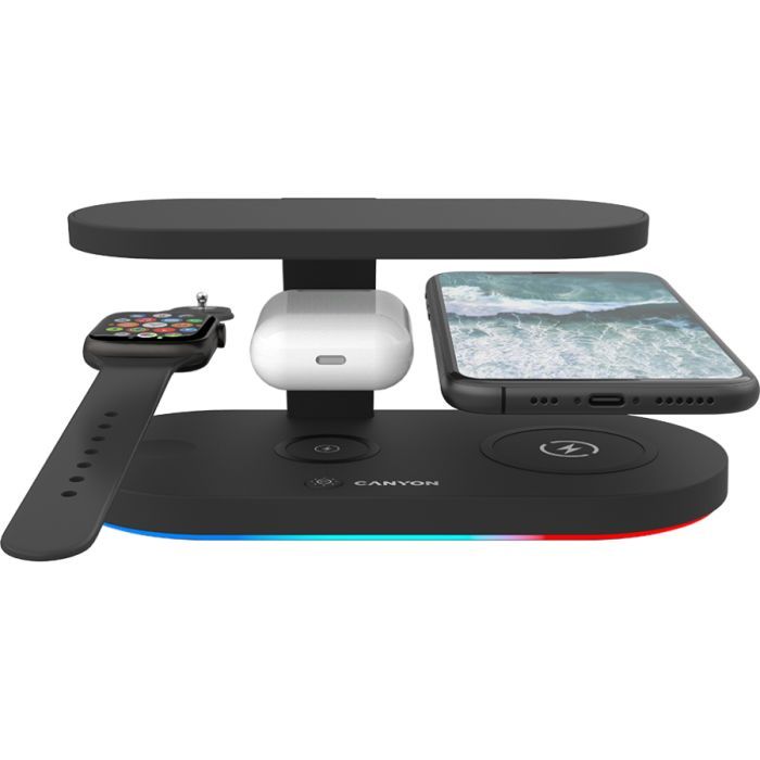 Зарядний пристрій Canyon 5in1 Wireless charger with UV sterilizer (CNS-WCS501B) зображення 4
