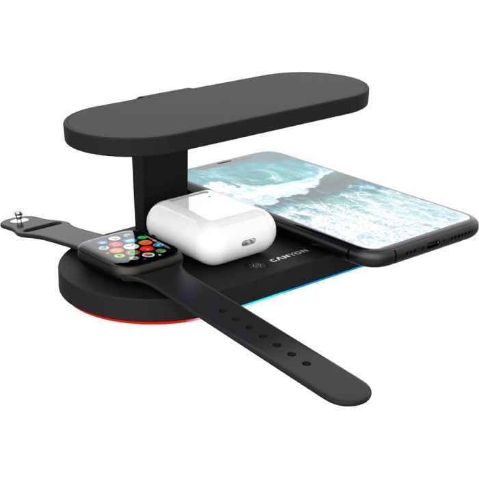 Зарядний пристрій Canyon 5in1 Wireless charger with UV sterilizer (CNS-WCS501B) зображення 5
