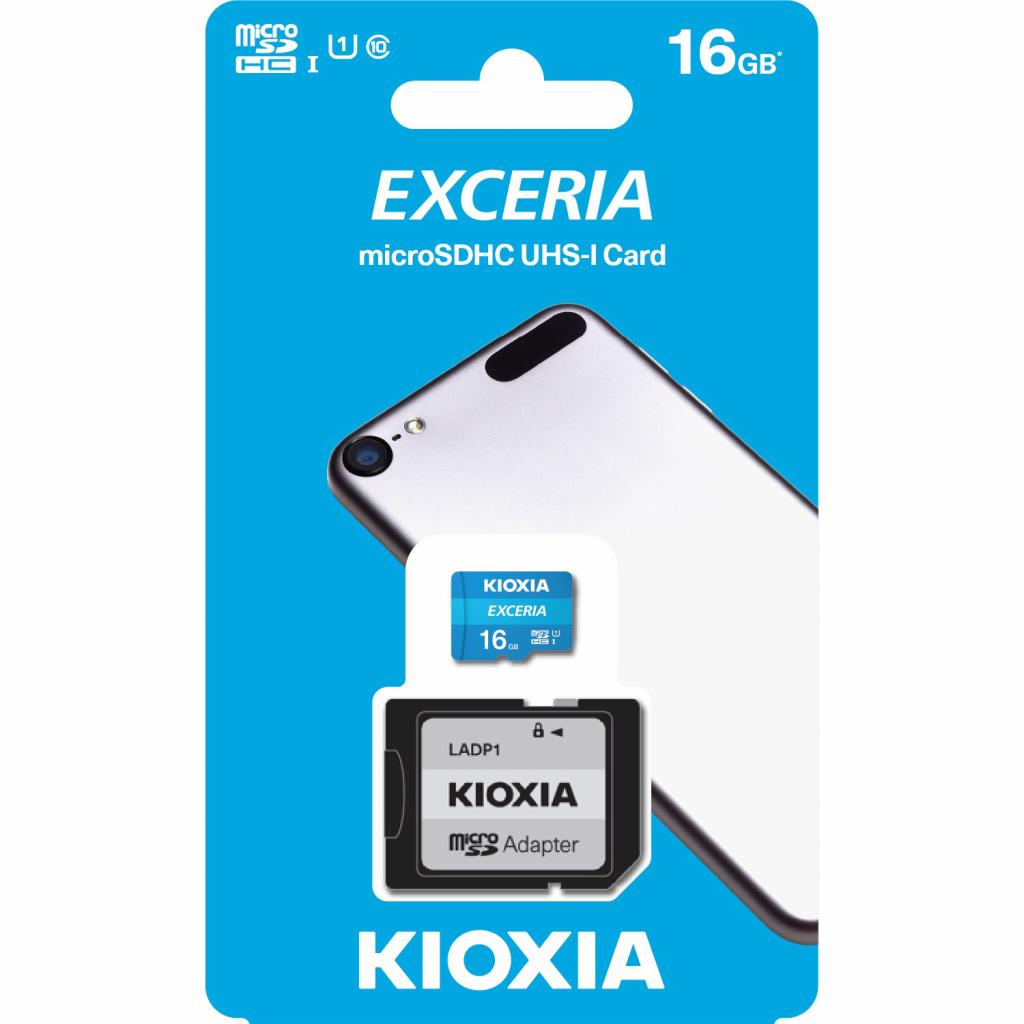 Карта памяти Kioxia 16GB microSDHC class 10 UHS-I Exceria (LMEX1L016GG2) изображение 2