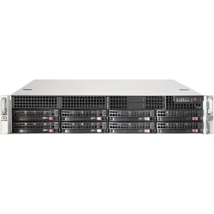 Корпус для сервера Supermicro 2U 8xHotSwap SAS/SATA, EE-ATX 800W HS RM Black (CSE-825TQC-R802LPB)