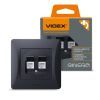 Компьютерная розетка Videx BINERA CAT6+CAT3 двойная черн (VF-BNSK2PC6TF3-BG) изображение 4