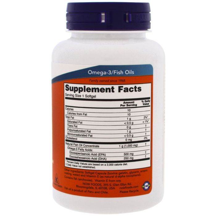 Жирні кислоти Now Foods Ультра Омега-3, Ultra Omega-3, 90 желатинових капсул (NOW-01661) зображення 2