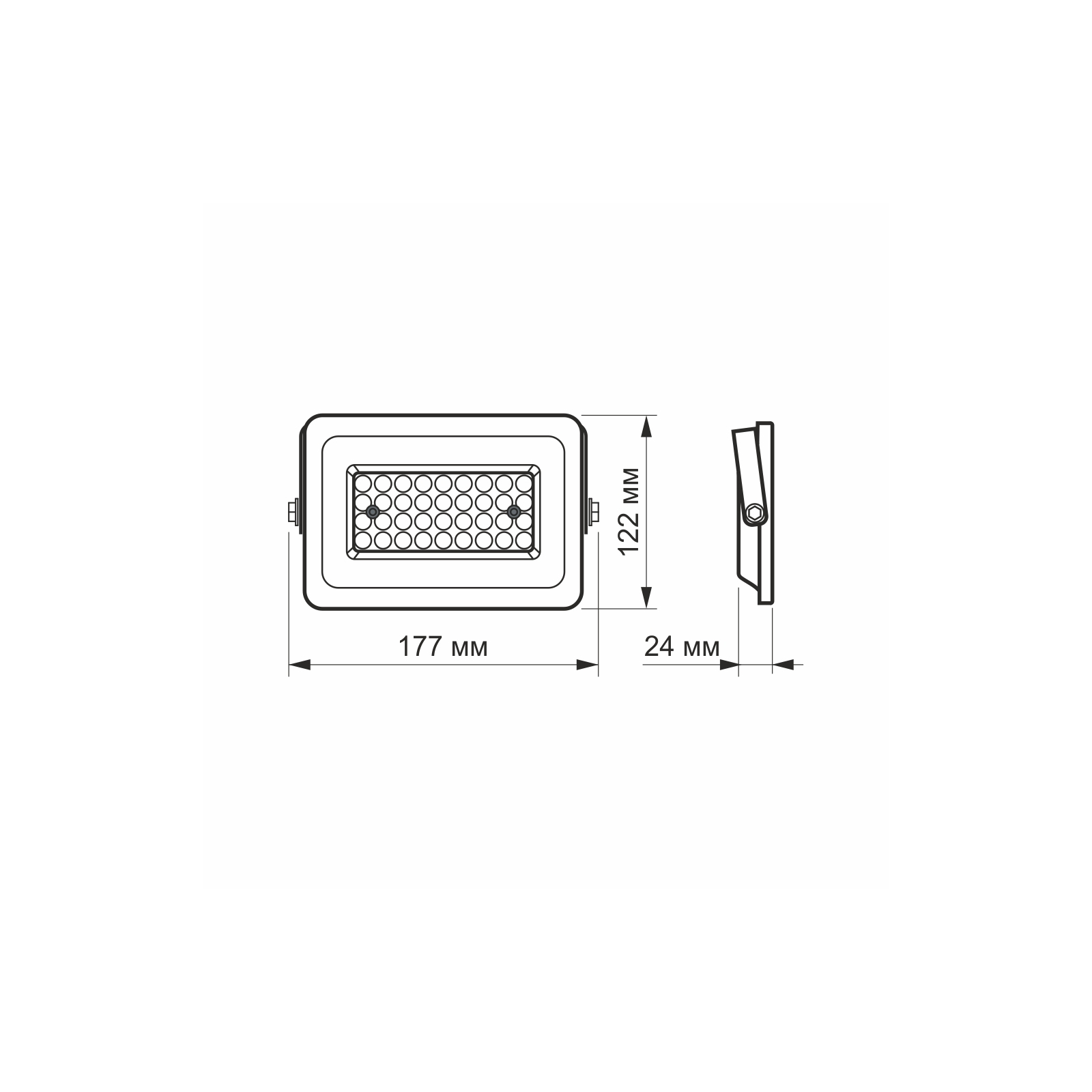 Прожектор Videx LED  30W 5000K 220V (VL-F2e-305W) зображення 4