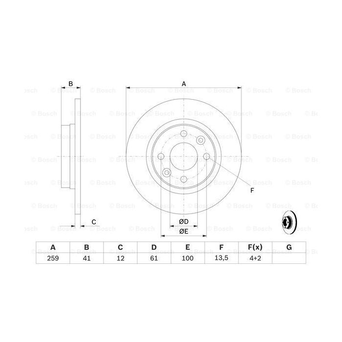 Тормозной диск Bosch 0 986 479 164 изображение 5