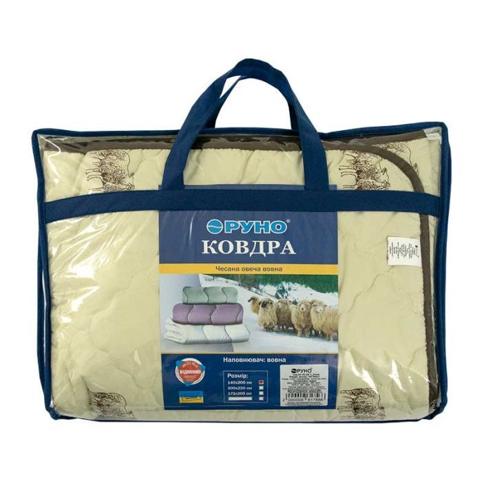 Ковдра Руно Вовняна Sheep в мікрофібрі полегшене 172х205 см (316.52ШКУ_Sheep) зображення 8