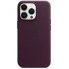 Чохол до мобільного телефона Apple iPhone 13 Pro Leather Case with MagSafe - Dark Cherry, Model (MM1A3ZE/A) зображення 2