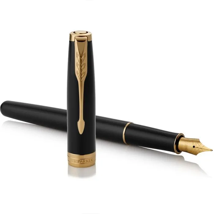 Ручка пір'яна Parker SONNET 17 Black Lacquer GT  FP F (86 015) зображення 3