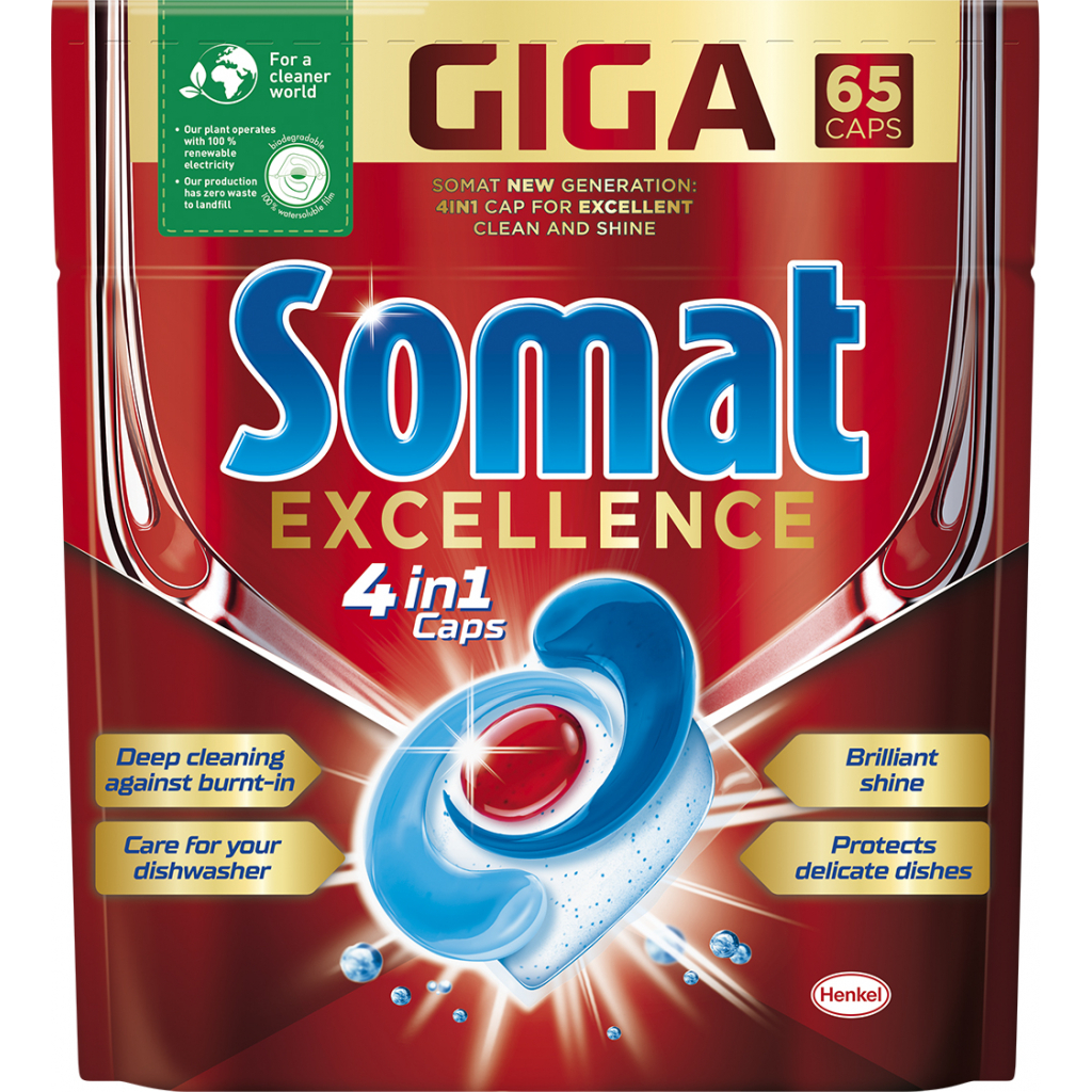 Таблетки для посудомийних машин Somat Excellence 65 шт. (9000101514094)