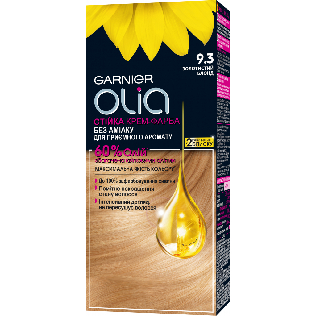 Краска для волос Garnier Olia 9.3 Золотистый блонд 112 мл (3600542243582)