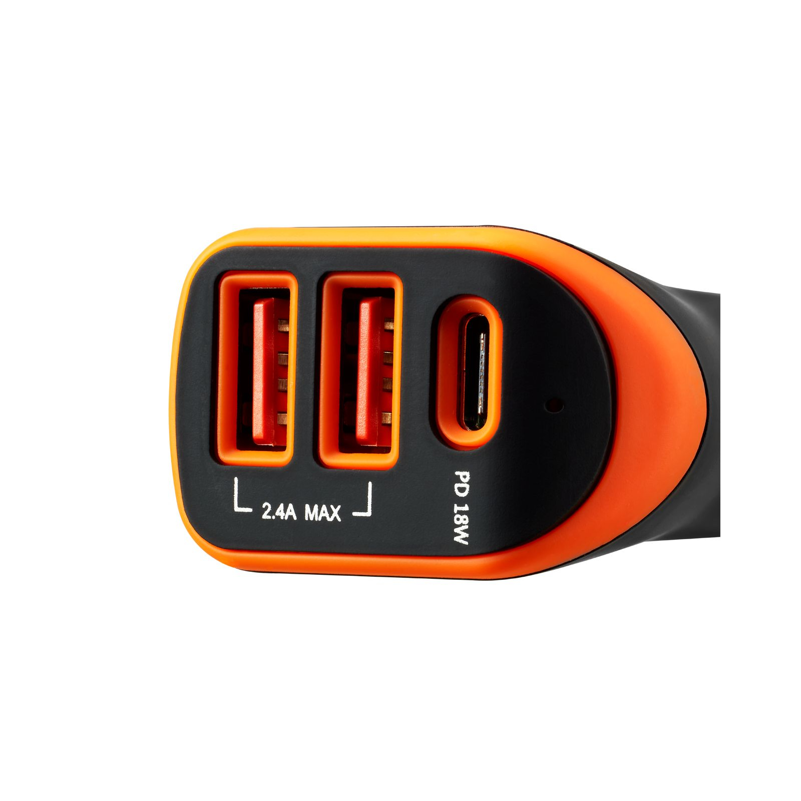 Зарядний пристрій Canyon Universal 3xUSB car adapter Black+Orange (CNE-CCA08BO) зображення 2