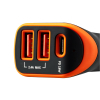 Зарядное устройство Canyon Universal 3xUSB car adapter Black+Orange (CNE-CCA08BO) изображение 2