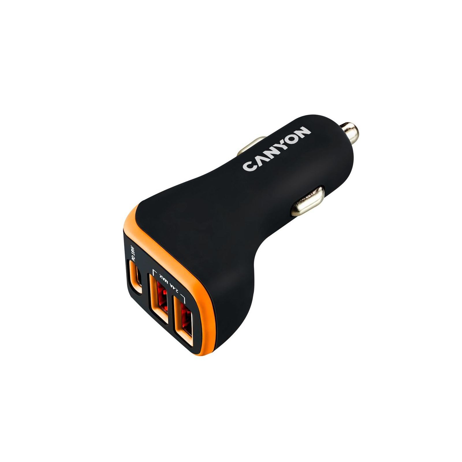 Зарядное устройство Canyon Universal 3xUSB car adapter Black+Purple (CNE-CCA08PU)