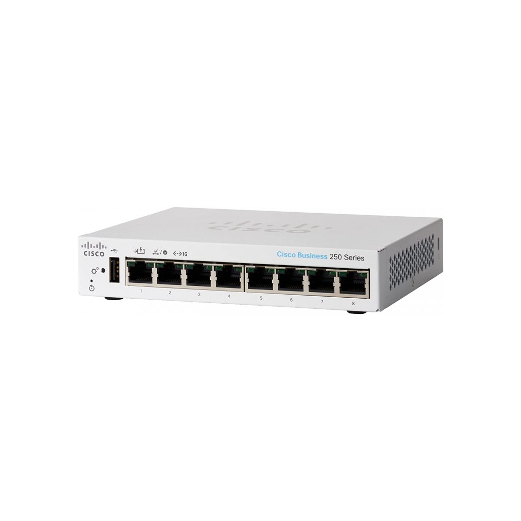 Коммутатор сетевой Cisco CBS250-8T-D-EU