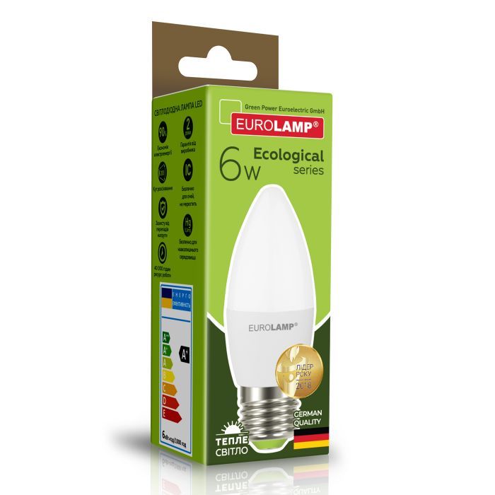 Лампочка Eurolamp LED CL 6W E27 3000K 220V (LED-CL-06273(P)) зображення 3