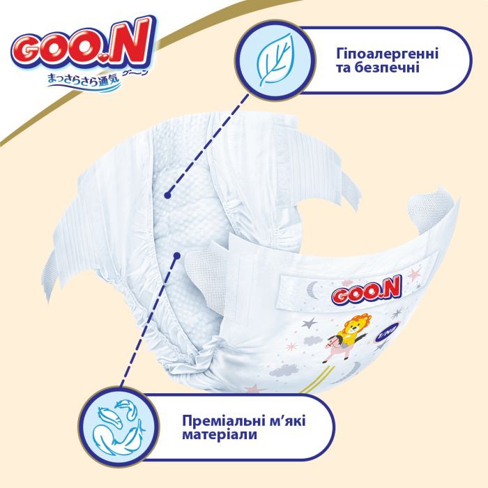 Подгузники GOO.N Premium Soft 7-12 кг размер М на липучках 64 шт (863224) изображение 5