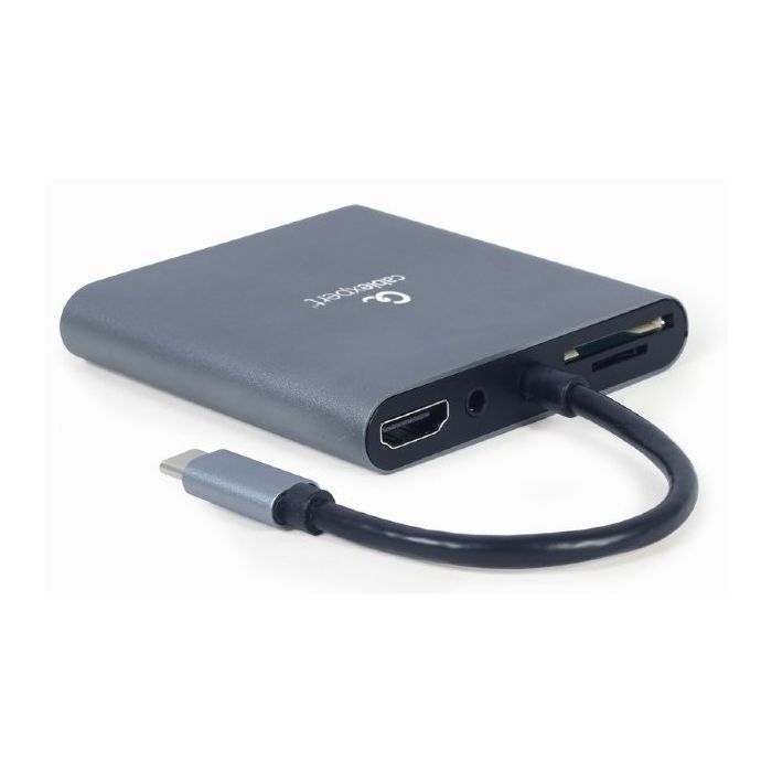 Концентратор Cablexpert USB-C 6-in-1 (Hub3.1/HDMI/VGA/PD/card-reader/audio) (A-CM-COMBO6-01) изображение 2