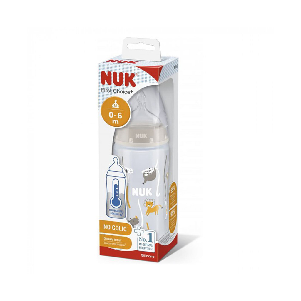Пляшечка для годування Nuk First Choice Plus Сафарі 300 мл Бежева (3952396) зображення 2