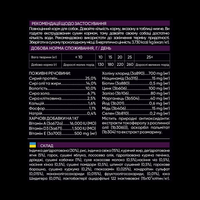 Сухой корм для собак Savory Medium Breed rich in Fresh Turkey and Lamb 1 кг (4820232630259) изображение 4