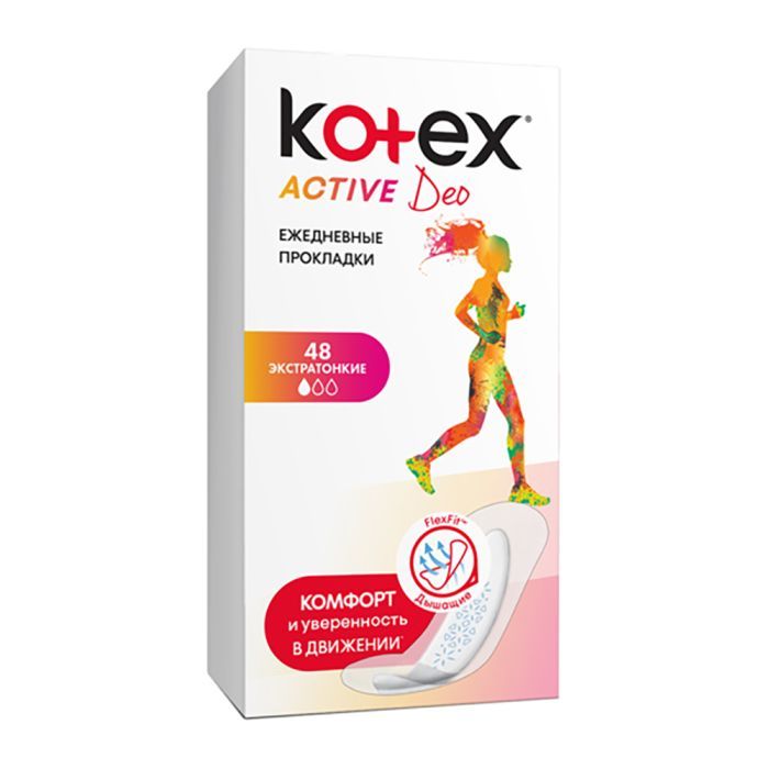 Щоденні прокладки Kotex Active Deo Extra Thin 48 шт. (5029053547886) зображення 2