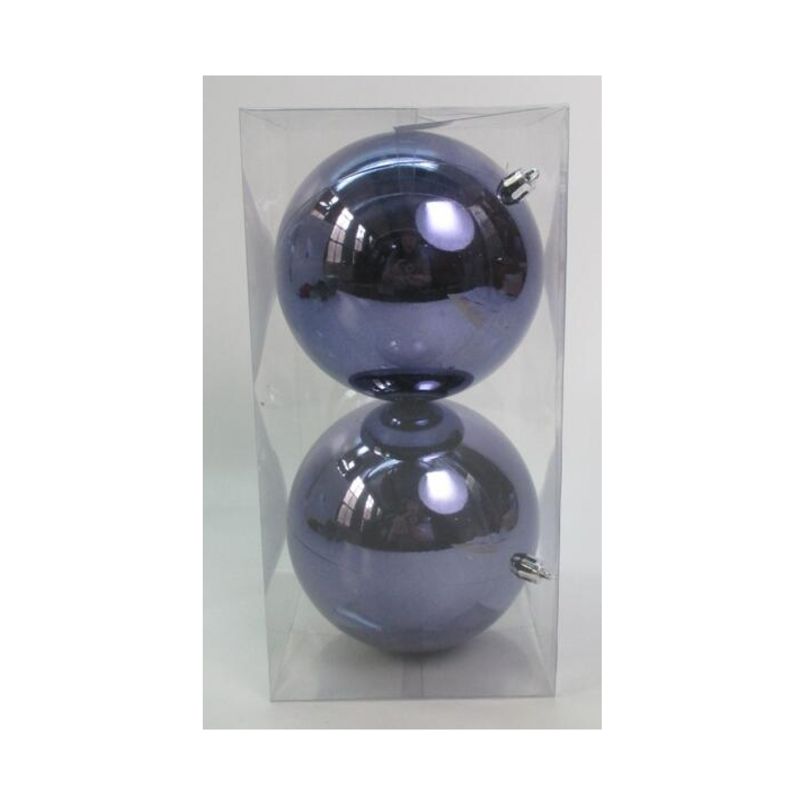 Елочная игрушка Novogod`ko 2 шт, графіт, глянець 12 см (974431)