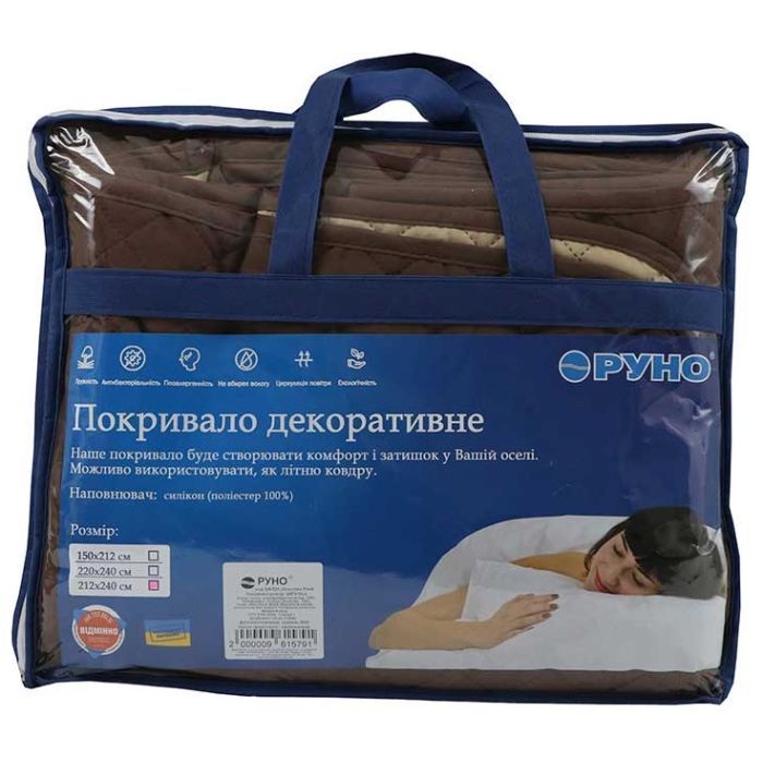 Покрывало Руно Chocolate Ромб 150x212 см (360.52У_Chocolate ромб) изображение 6