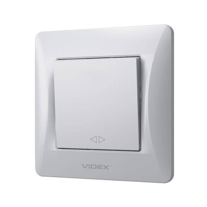 Переключатель Videx BINERA 1кл промежуточный серебряны (VF-BNSW1I-SS)