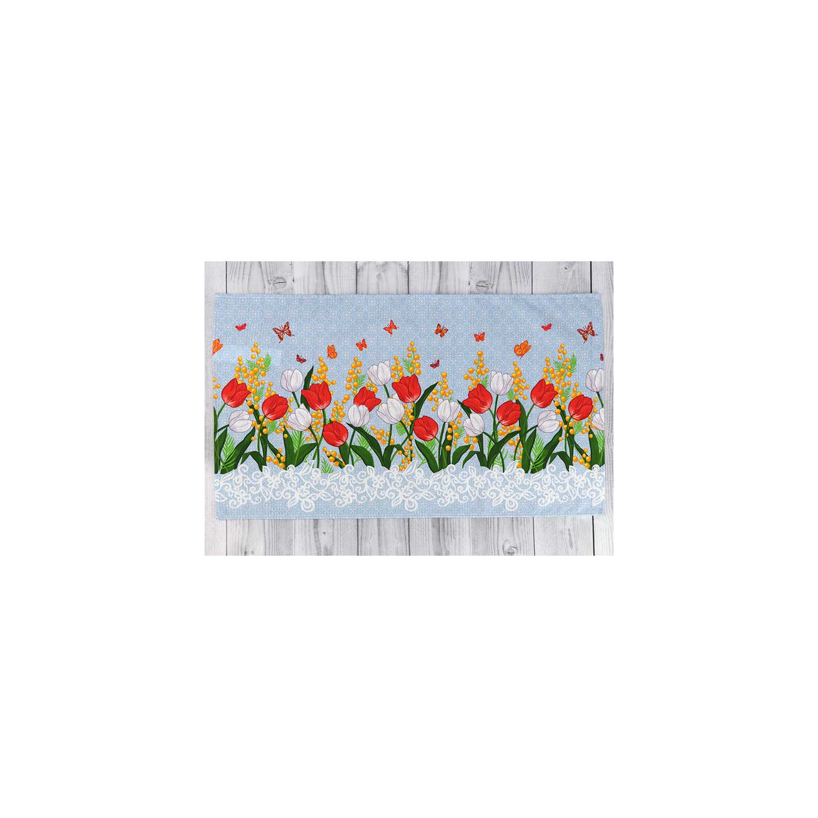 Полотенце Руно вафельное набивное Весенние цветы -1, 45х80 см (202.15_Весняні квіти_1) изображение 2
