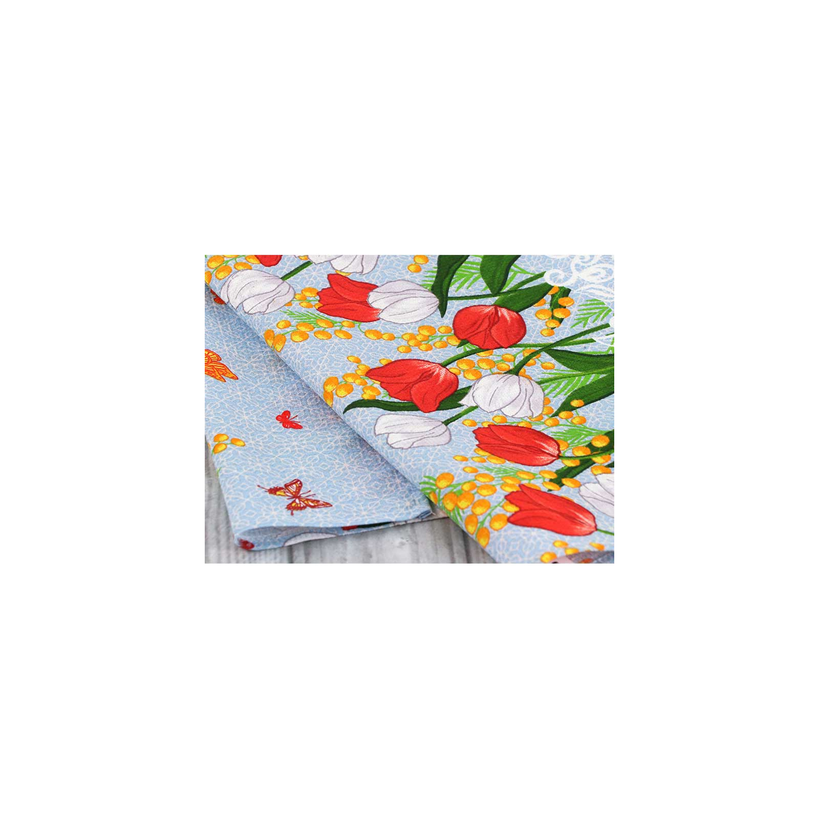 Полотенце Руно вафельное набивное Весенние цветы -1, 45х80 см (202.15_Весняні квіти_1) изображение 3