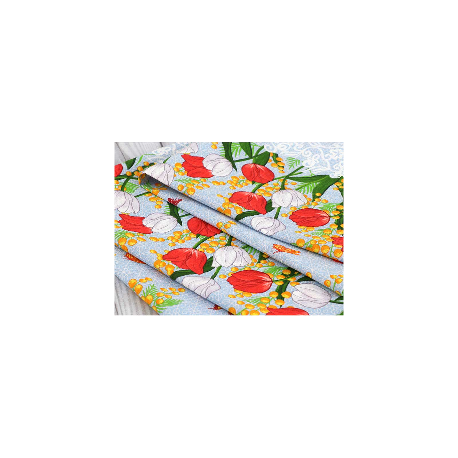 Полотенце Руно вафельное набивное Весенние цветы -1, 45х80 см (202.15_Весняні квіти_1) изображение 5
