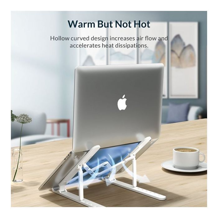 Підставка до ноутбука Orico 11-17", 7 position (15°-45°) plastic white (HS081829) зображення 3