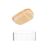 Емкость для сыпучих продуктов Ardesto Fresh квадратная, стекло, бамбук 1000 мл (AR1310BLS) изображение 3