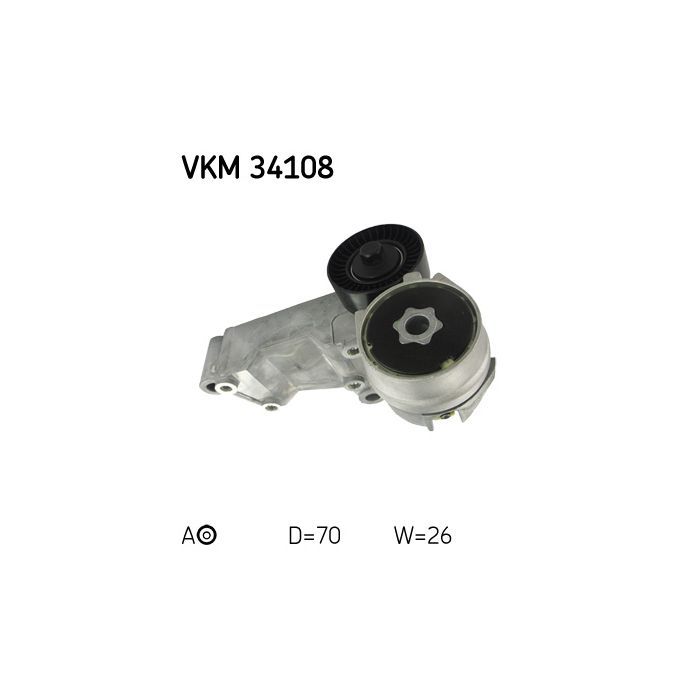Натяжитель ремня с роликом SKF VKM 34108