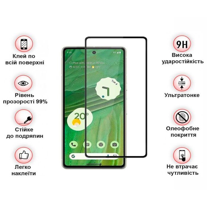Скло захисне BeCover Google Pixel 7 Black (708571) зображення 4