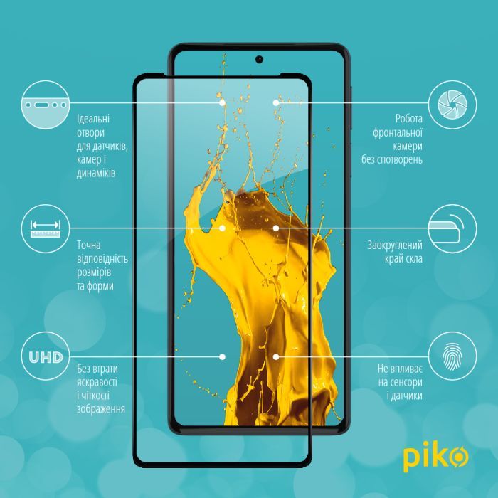 Скло захисне Piko Full Glue MOTO EDGE 30 Pro 5G (1283126528583) зображення 3