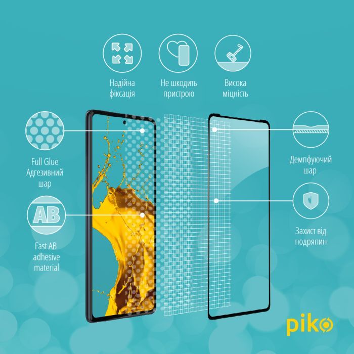 Скло захисне Piko Full Glue MOTO EDGE 30 Pro 5G (1283126528583) зображення 4