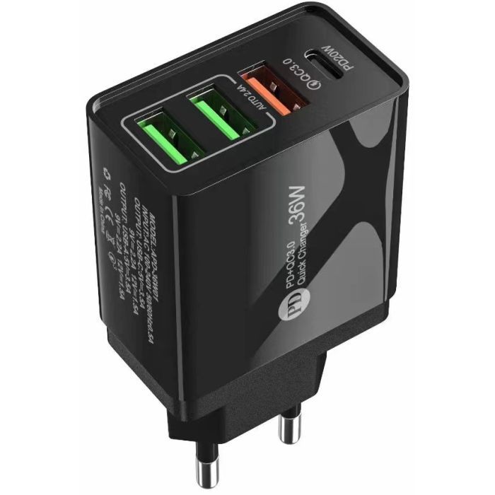 Зарядний пристрій XoKo QC-470 (APD-36W01) (QC-470-BK) зображення 2