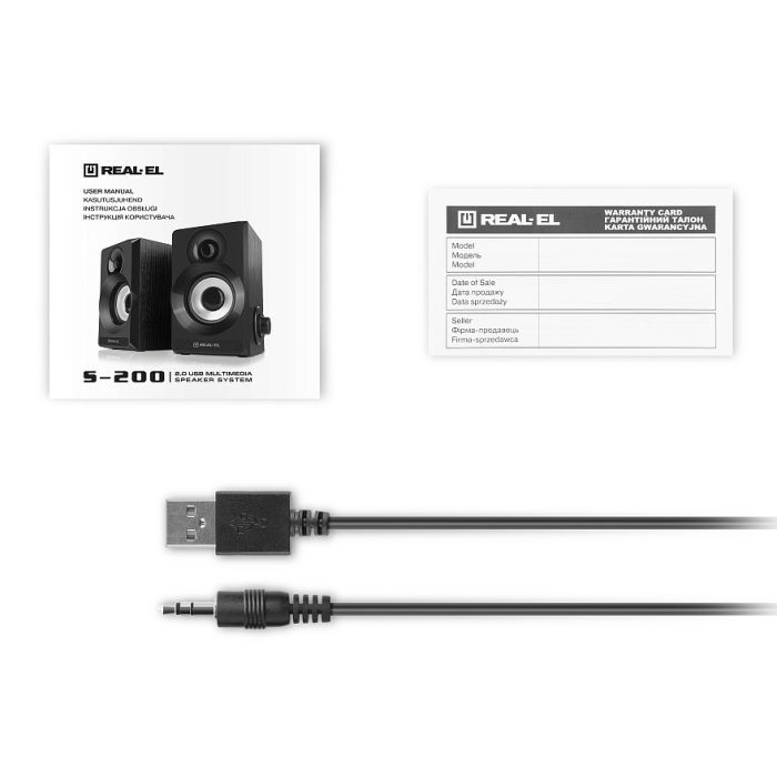 Акустична система REAL-EL S-200 USB Black зображення 9