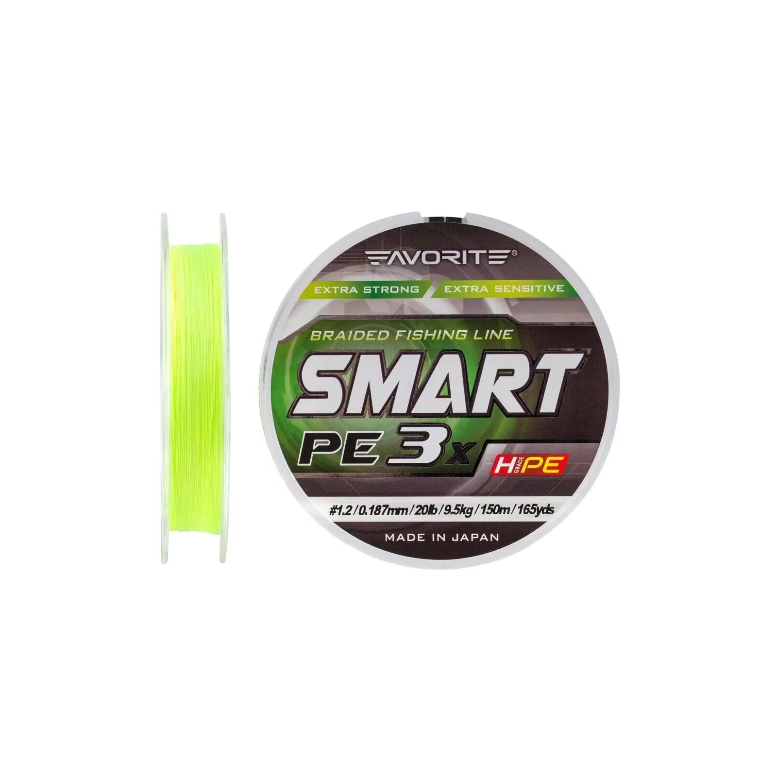Шнур Favorite Smart PE 3x 150м 0.6/0.132mm 12lb/5.4kg Light Green (1693.10.66) зображення 2