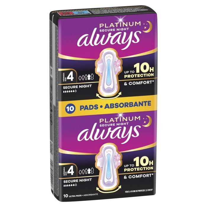Гигиенические прокладки Always Platinum Secure Night Размер 4 20 шт. (8700216186797) изображение 2
