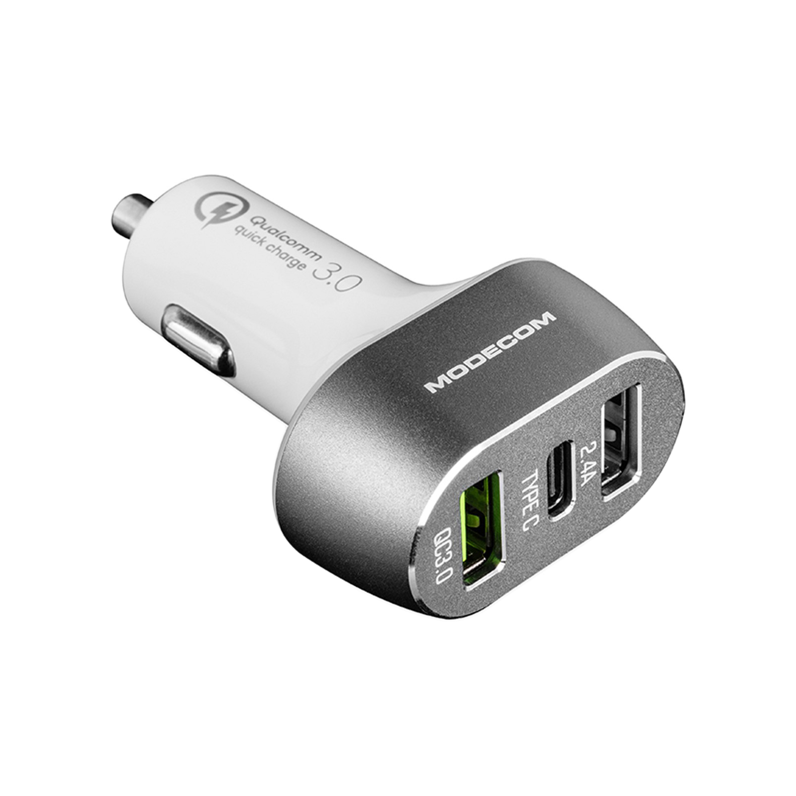 Зарядний пристрій Modecom 3xUSB 2.4A QC3.0+USB+Type C Port CU2C1-07 (ZT-MC-CU2C1-07)