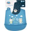Слинявчик Canpol babies Bonjour Paris силіконовий з кишенькою синій (74/027_blu) зображення 2