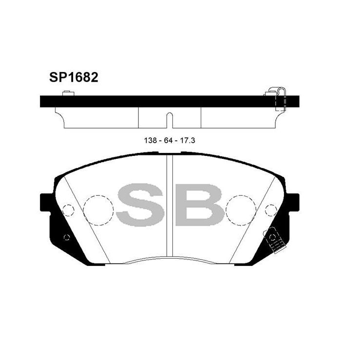Тормозные колодки HI-Q SP1682